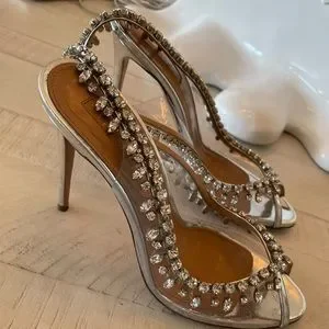 サンダル・ミュール TEMPTATION CRYSTAL SANDALS Temptation Crystal Sandal 105 SILVER Aquazzura@ Official